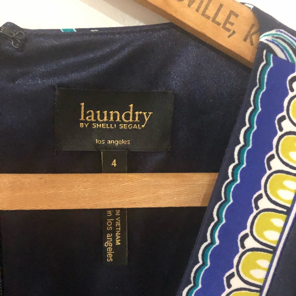 Laundry by Shelli Segal Blue Shift Dress 4 - Picture 2 of 6